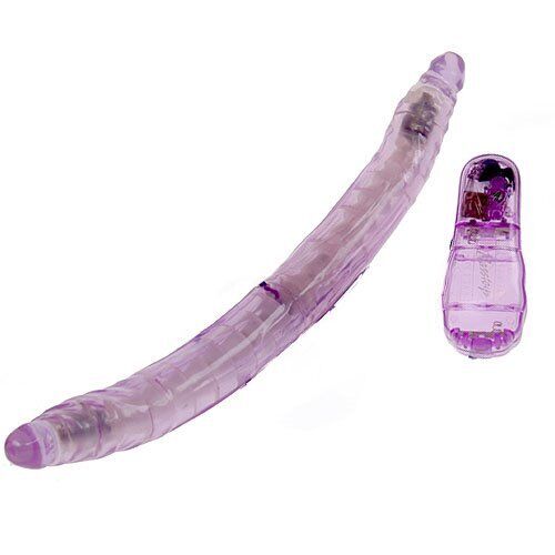 Flexible Bendable Vibrating Double Ended Dildo Vibrator Vaginal Anal DP Sex Dong