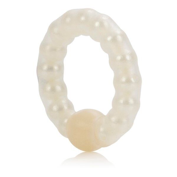 Stretchable Male Penis Erection Enhancer Cock Ring w/ Pearl Stimulation Beads