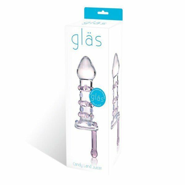 Glass Candy Land Juicer P-spot G-spot Anal Dildo Butt Plug Probe