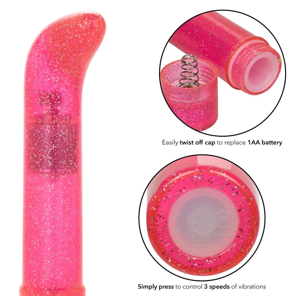 Pink Sparkle Mini Clit G-spot Vibrator Female Massager Stimulator Sex Toys