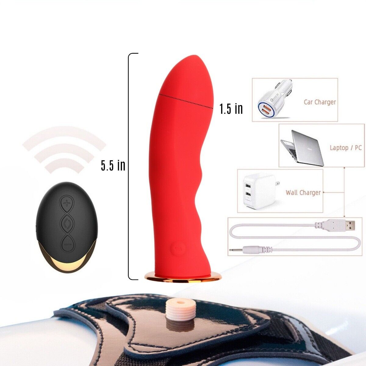 Strap On Harness Vibrating Silicone G-spot Anal Dildo Vibrator Pegging Sex Toys