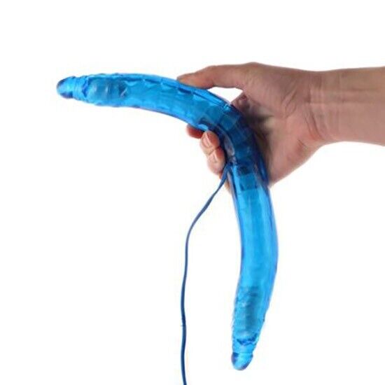 Flexible Bendable Vibrating Double Ended Dildo Vibrator Vaginal Anal DP Sex Dong