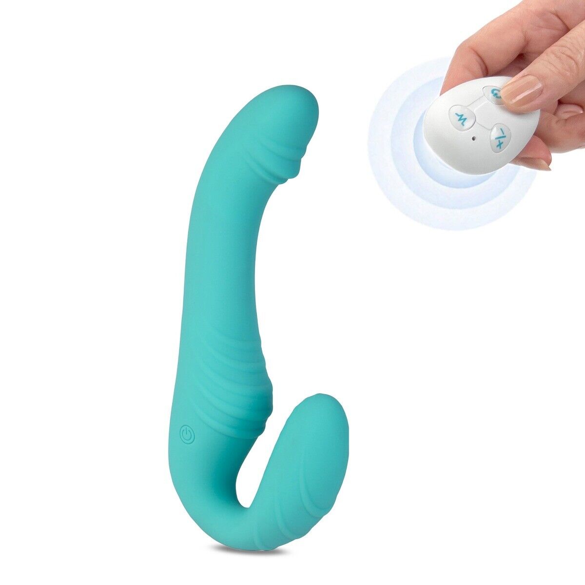 Wireless Vibrating Strapless Strap-on Dildo G-spot Anal Vibrator Lesbian Sex Toy