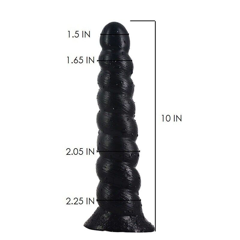 10" Large Ribbed Anal Dildo Butt Plug Anal Stretcher Dilator Expending Sex Toys