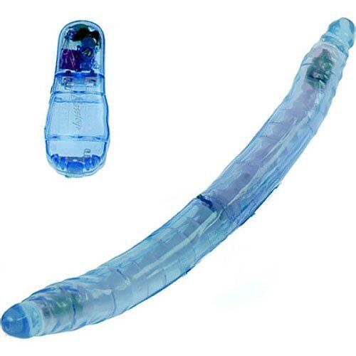 Flexible Bendable Vibrating Double Ended Dildo Vibrator Vaginal Anal DP Sex Dong