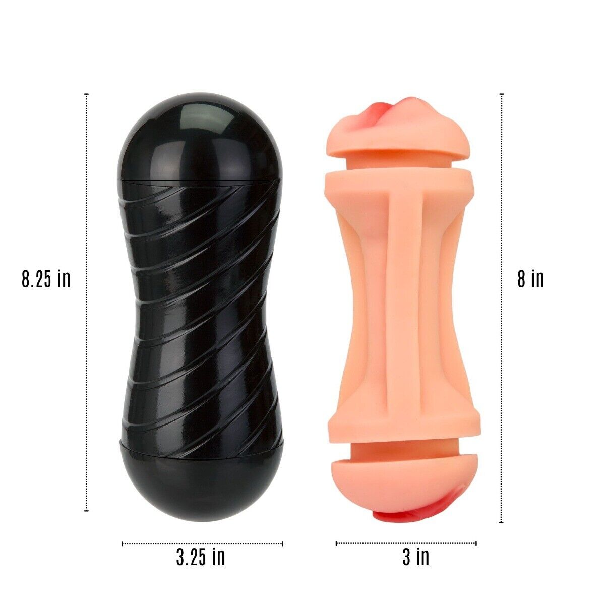 Double Dual End Realistic Mouth Pussy Stroker Masturbator Sex Toys for Men