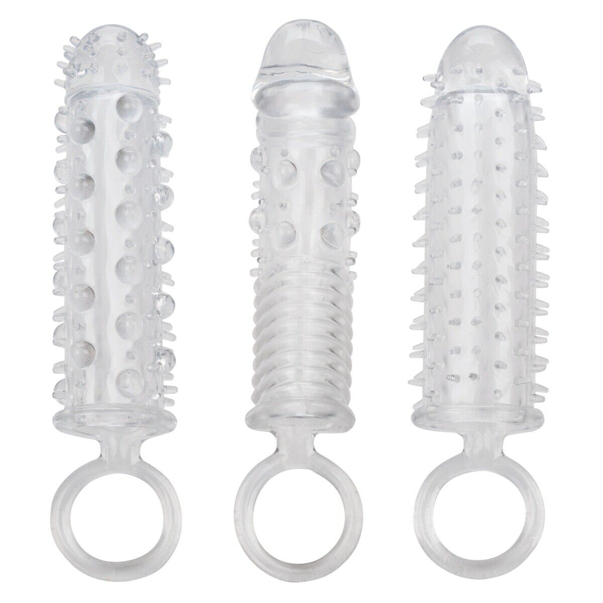 3 Penis Extension Extender Cock Sleeve Sheath Extender Length Girth Enhancer