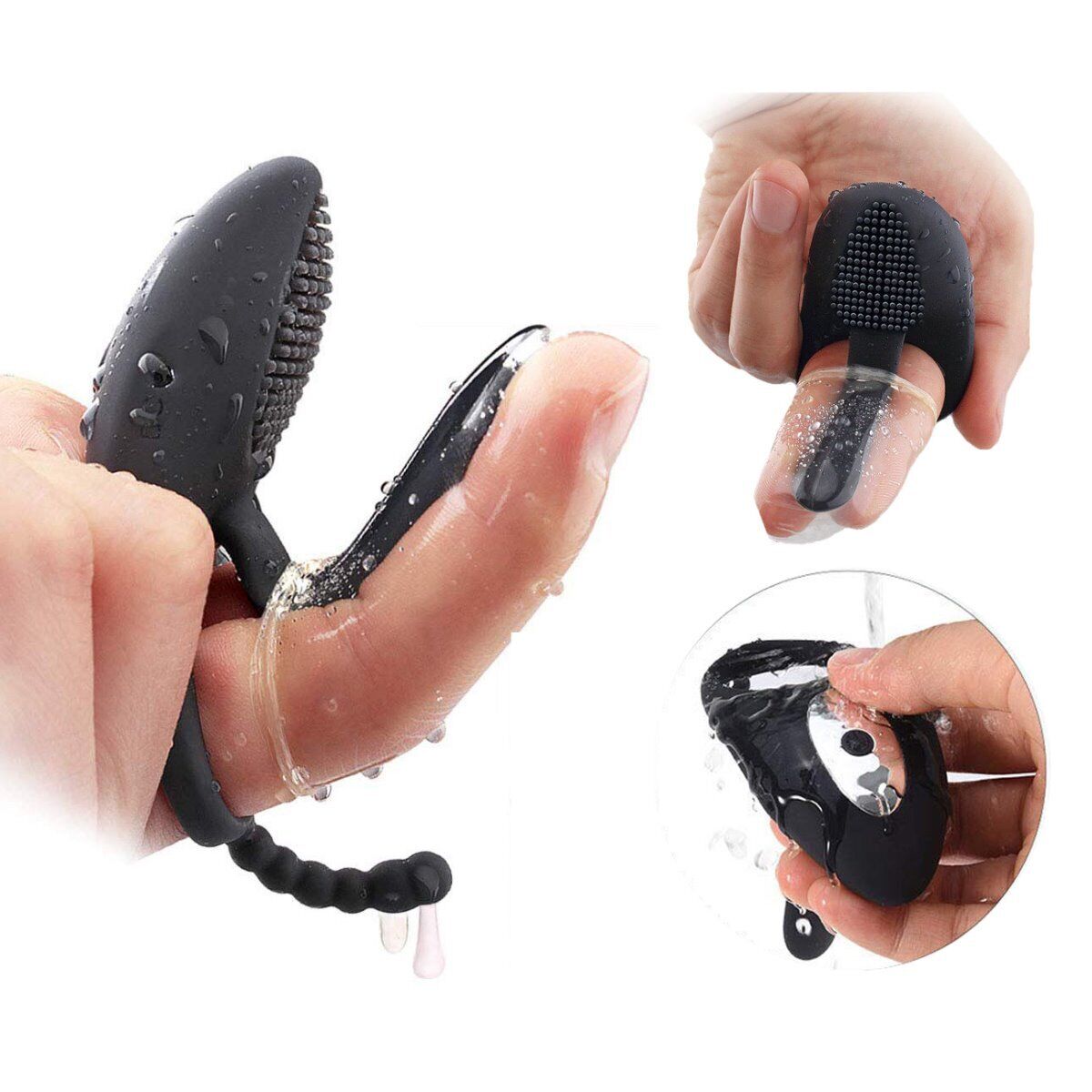 Silicone Vibrating Penis Cock Ring Male Enhancer Sex Toys for Men Women Couples