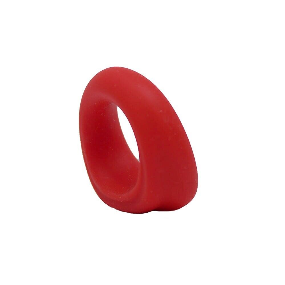 Red Stretchy Silicone Male Penis Enhancer Prolong Delay Sex Cock Ring for Men