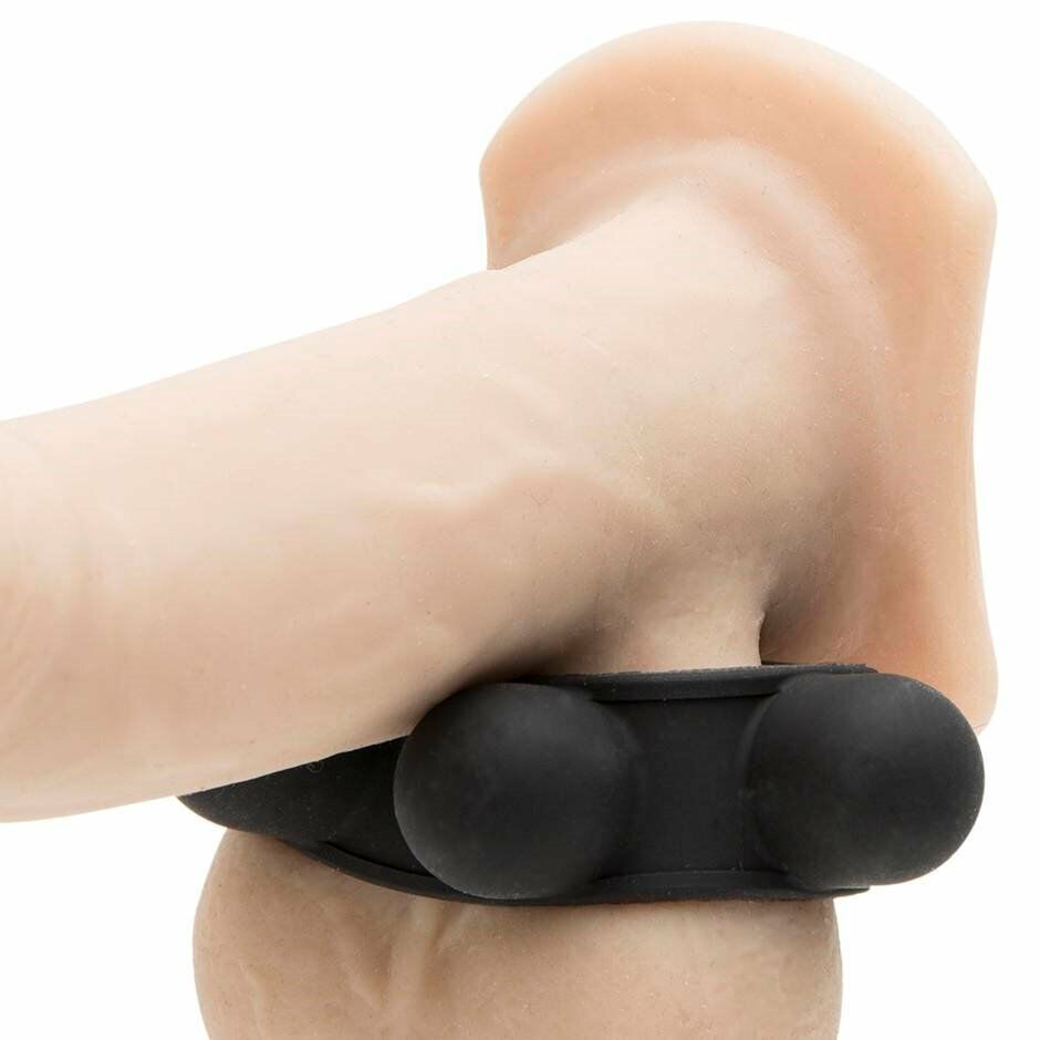 Silicone Weighted Scrotum Ball Stretcher Cock Ring Male Penis Enhancer