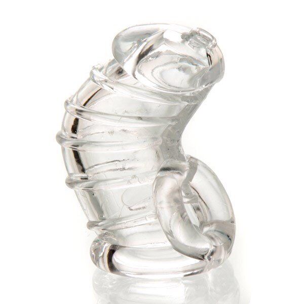 Detained Soft Clear Male Body Chastity Cage Penis Erection Restriction
