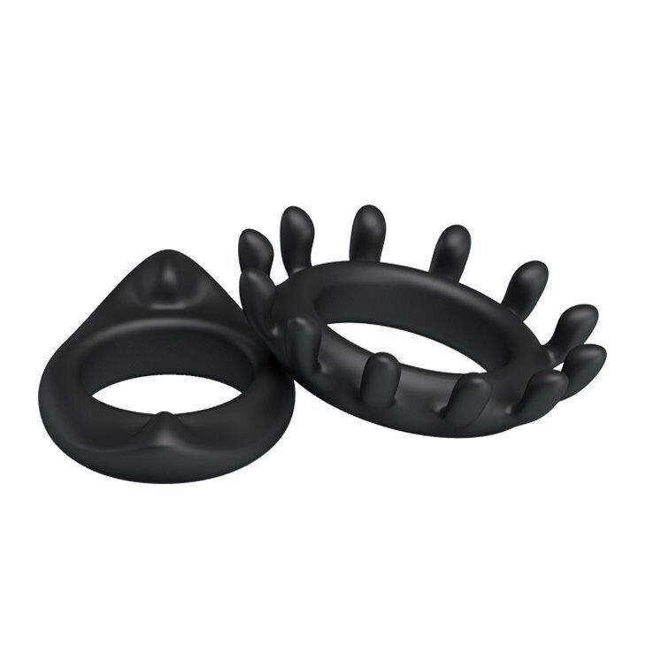 2 Stretchy Silicone Male Penis Erection Enhancer Delay Prolong Sex Cock Rings