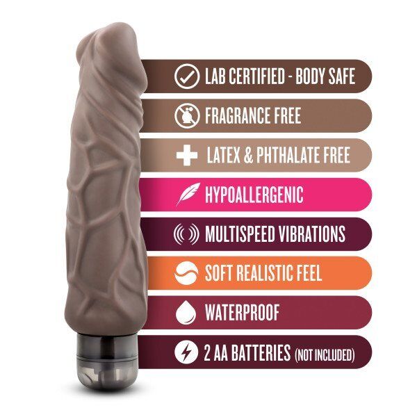 9" Hard On Large Realistic Thick Black Cock Vibrating Dildo Dong Vibe Vibrator