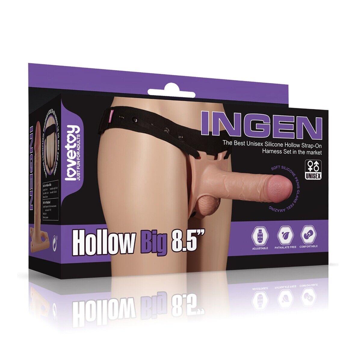 Rodeo Silicone Hollow Male Strap-on Harness Dildo Penis Extension Cock Extender