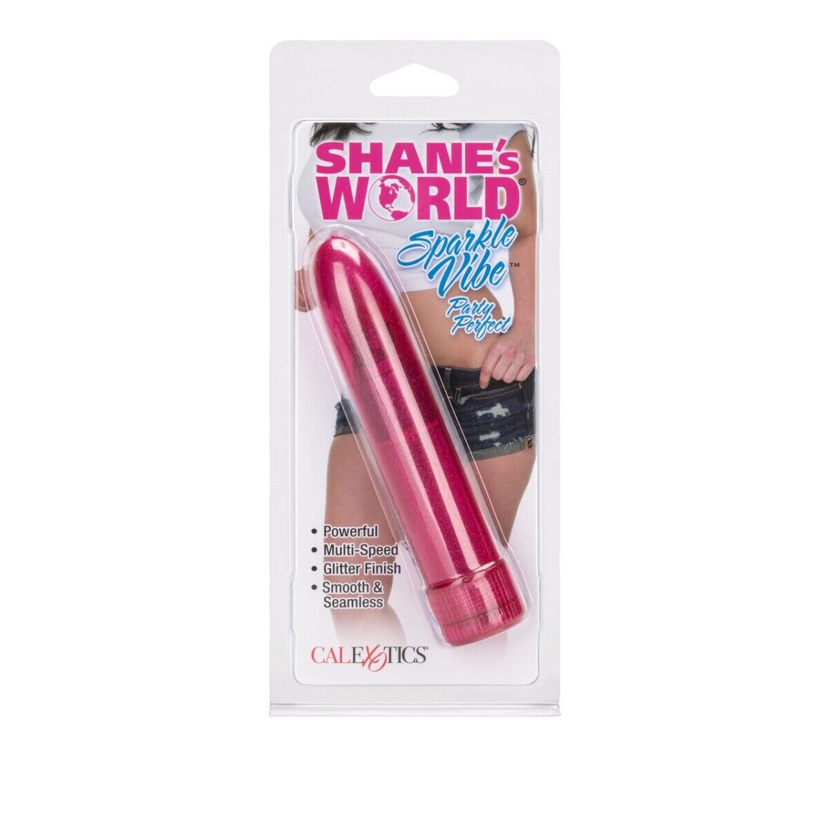 Shane's Sparkle Vibe Red Discreet Beginner Clit Anal Slim Vibrator Massager