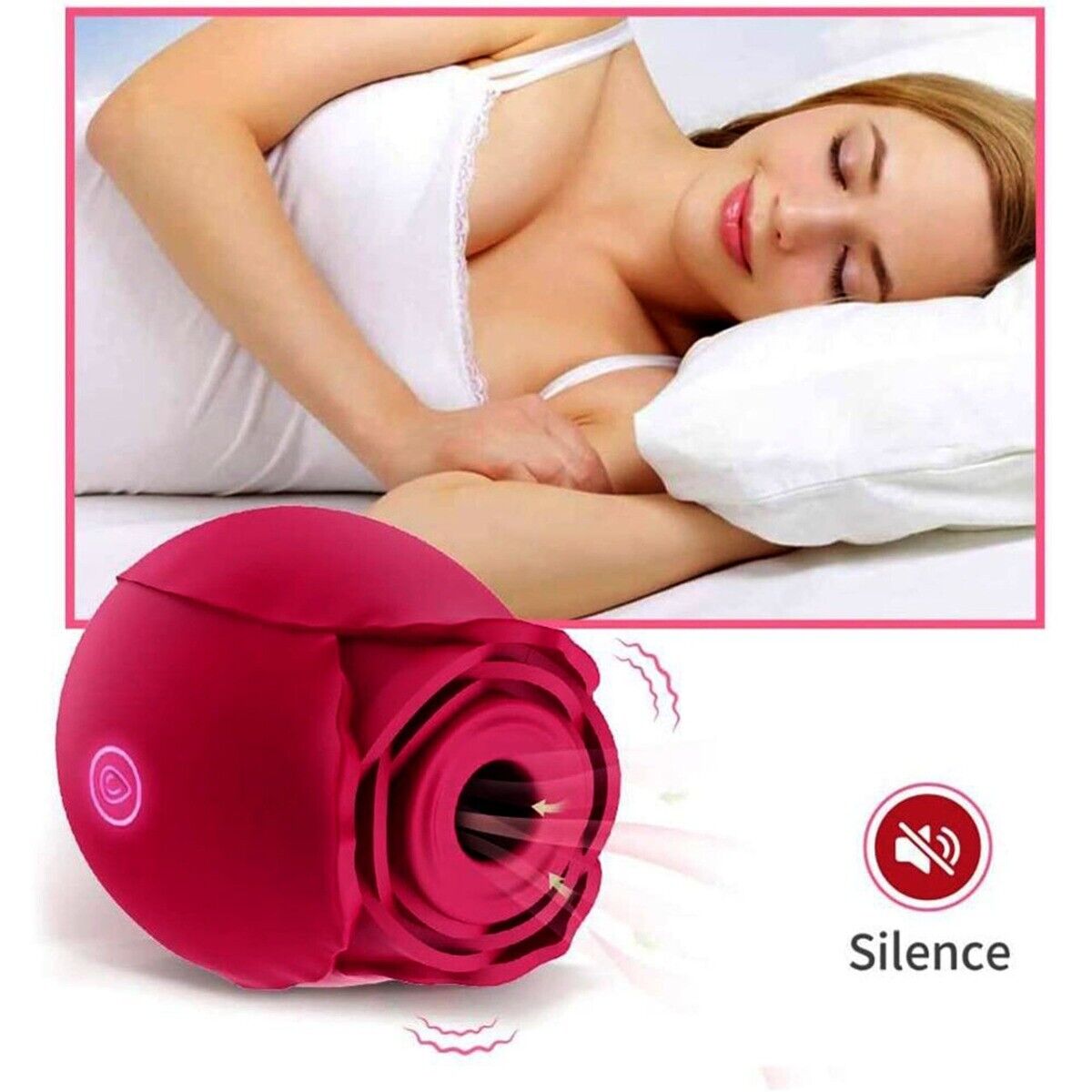 Sucking Rose Nipple Clitoral Vibrator Stimulator Oral Suction Sex Toys for Women