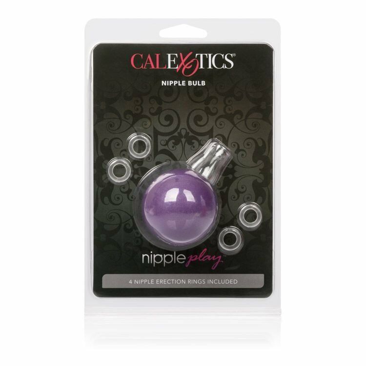 Nipple Bulb Sucker Suction Pump w/ Erection Rings SM Fetish Bondage Sex Toy