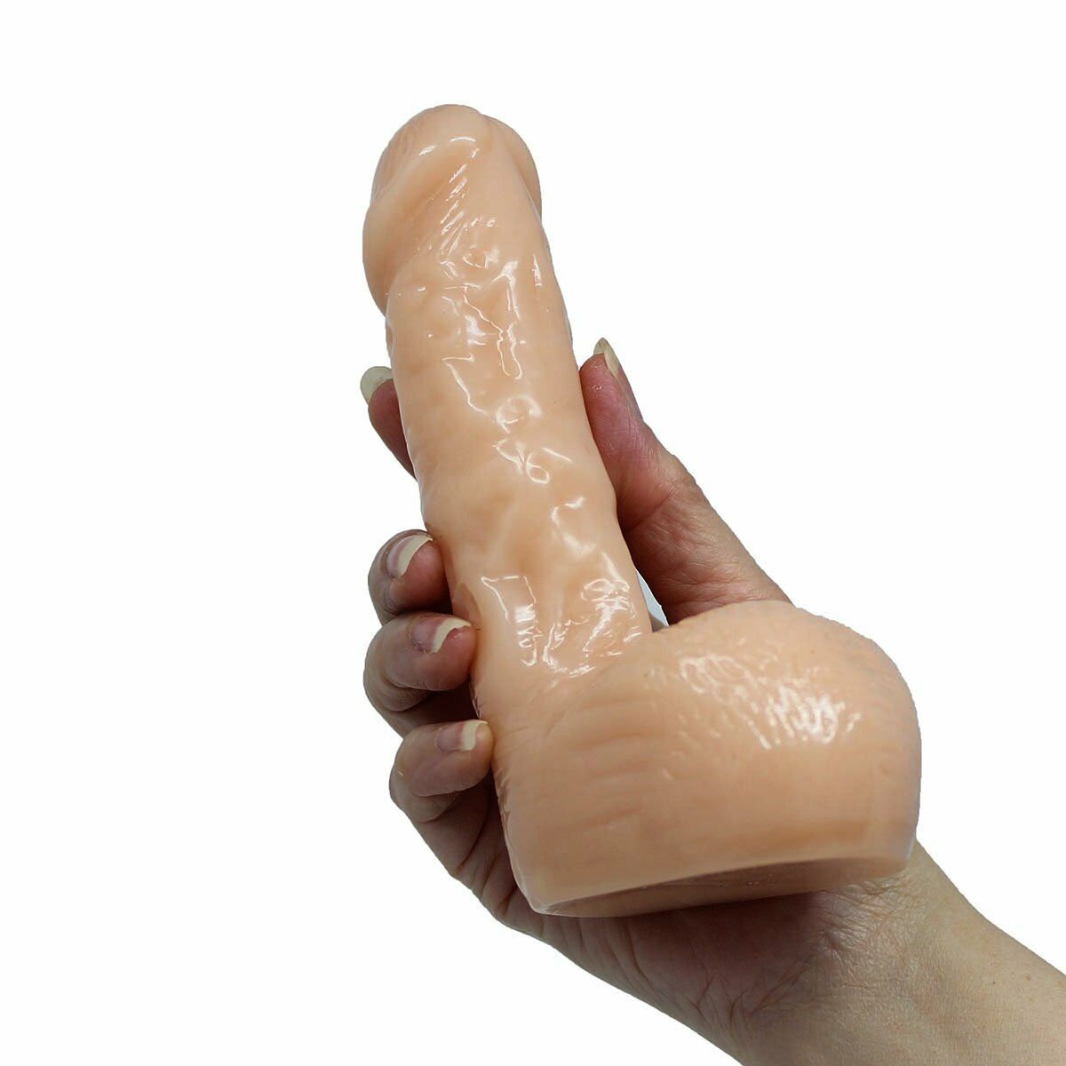 5" Realistic Ejaculating Squirting G-spot Anal Dildo Dildoe Dong Cock w/ Balls