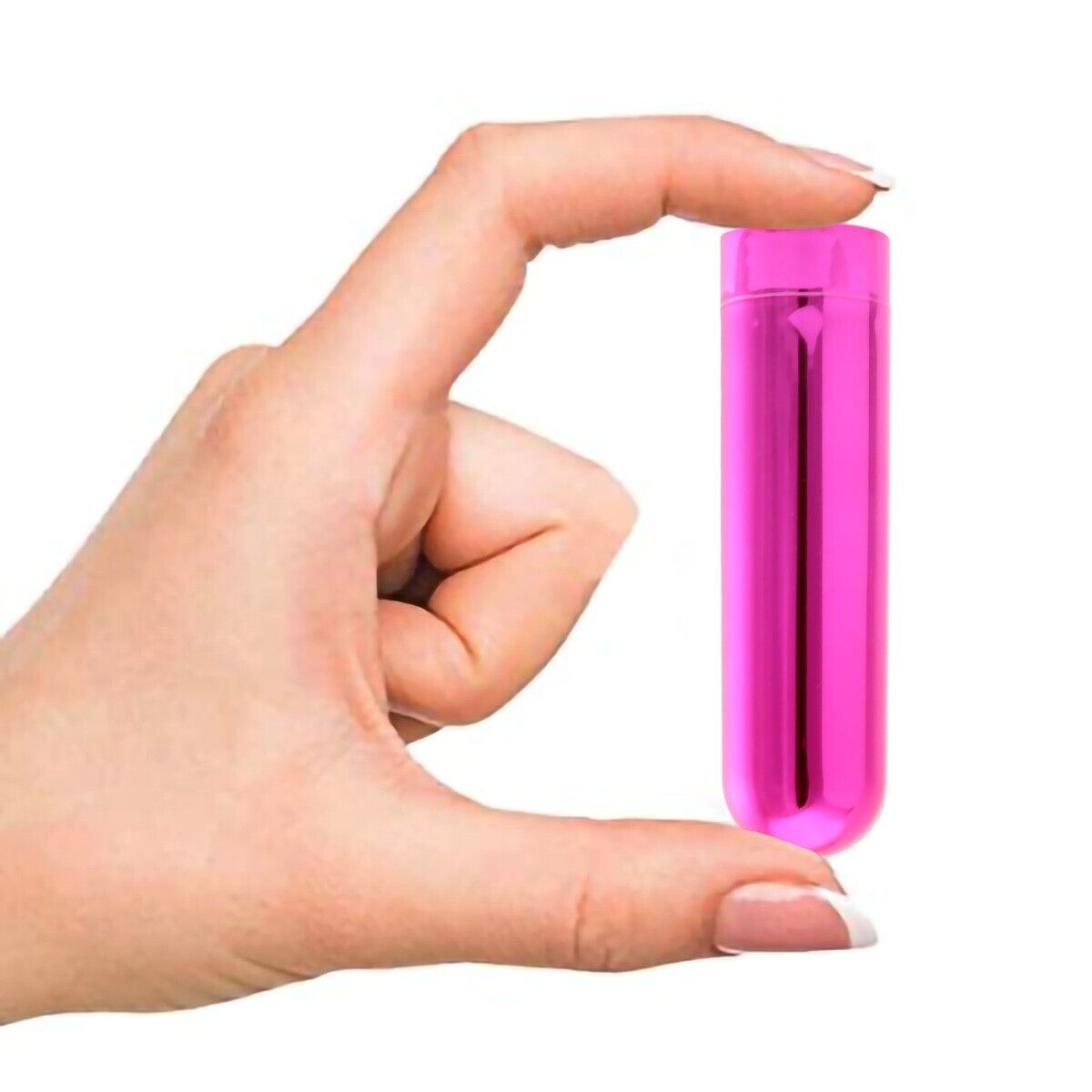 Metallic Pink Rechargeable Power Bullet Vibrator Beginner Sex Toys for Women