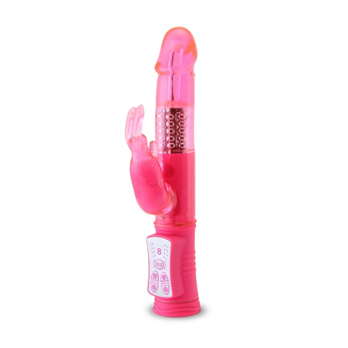 Pink Jelly Slim G Spot Clit Dual Rabbit Vibrator Female Massager Dildo Sex Toy