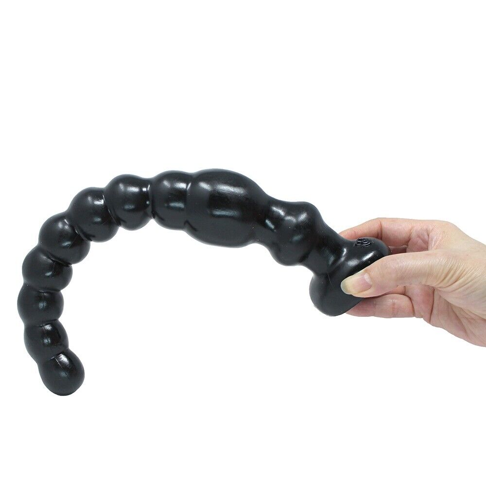 Soft Bendable Squeezable XL Extra Large Anal Butt Plug Beads Suction Cup