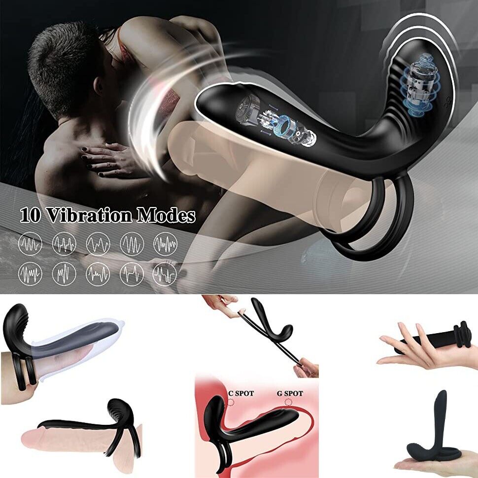 Wireless Vibrating Cock Armor Male Penis Extension Sleeve Ring Girth Enlarger