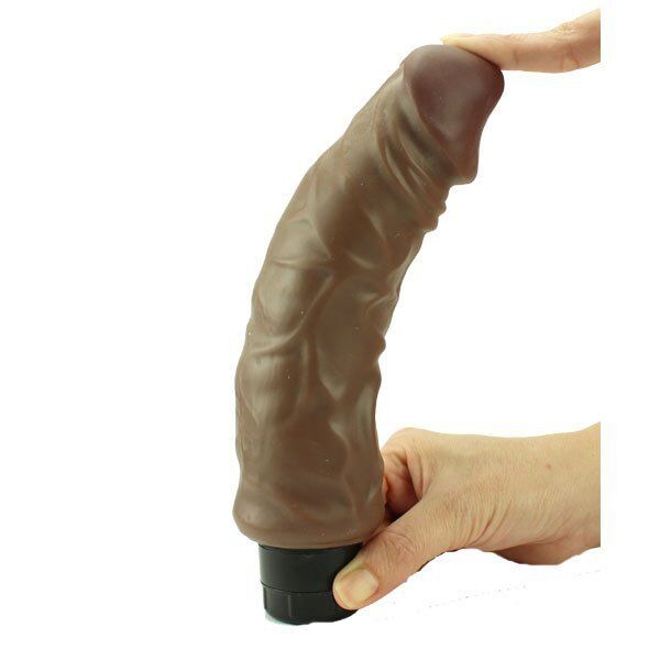 9" Hard On Large Realistic Thick Black Cock Vibrating Dildo Dong Vibe Vibrator