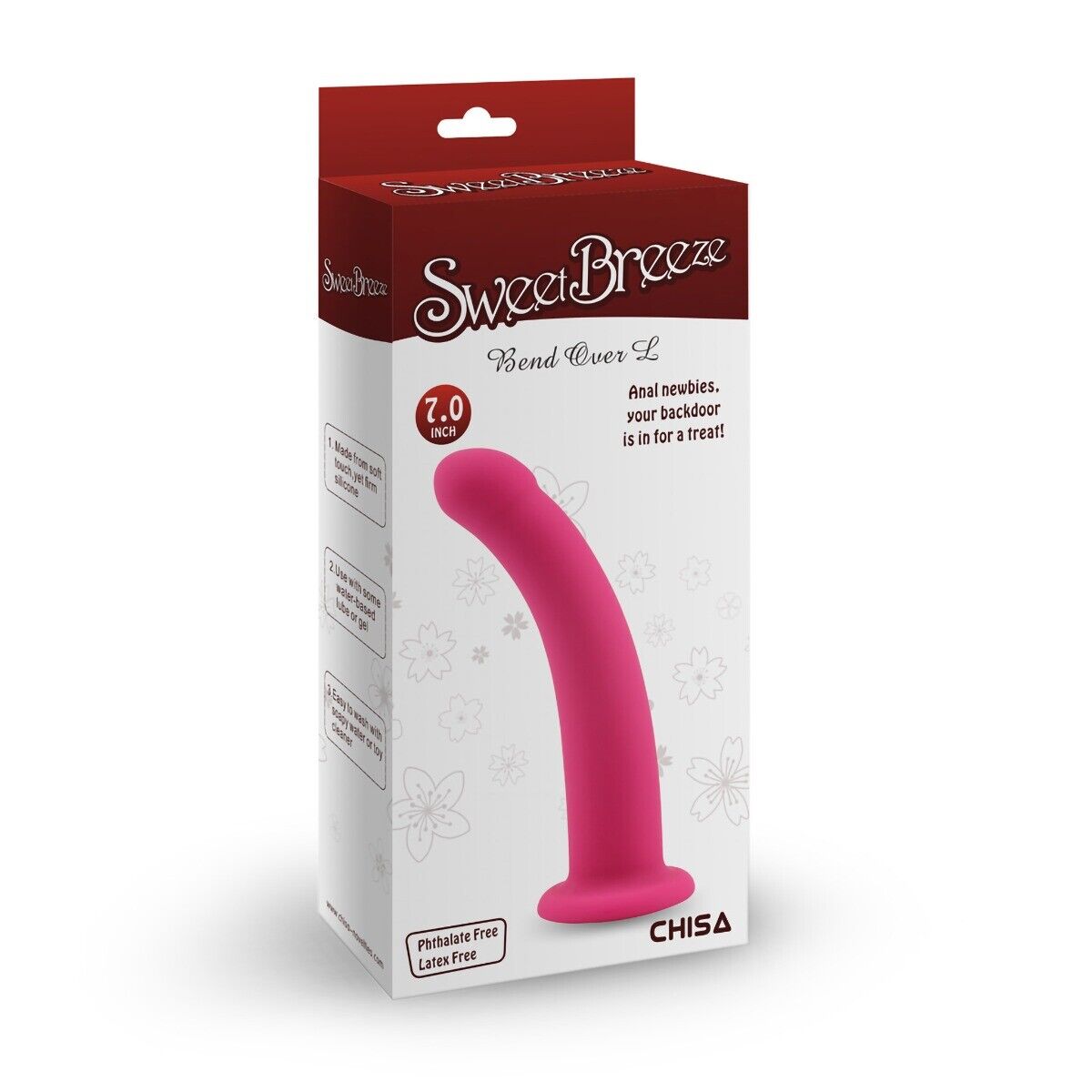 Pink Silicone Anal G-spot Dildo Dong Plug Probe Suction Cup Harness Compatible