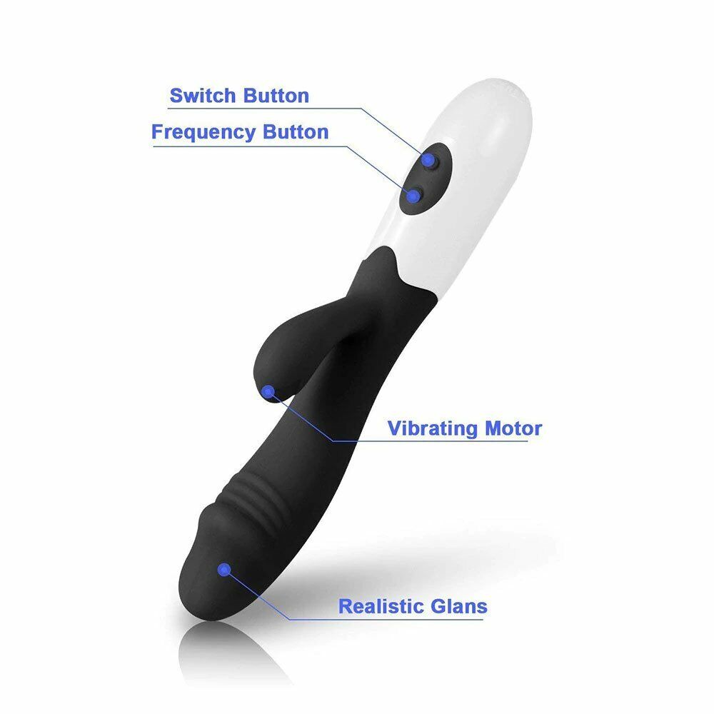 Rechargeable Realistic G-spot Clit Rabbit Vibrator Dildo Sex-toys for Women