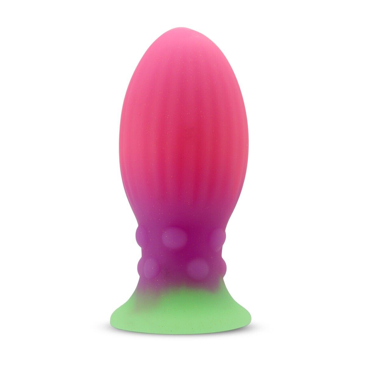 2Pk Glow in the Dark Silicone Anal Egg Butt Plug Trainer Combo Sex Toy