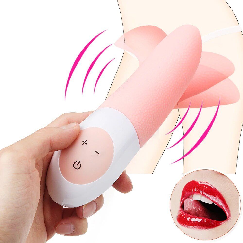 Rechargeable Flicking Tongue Orgasm Vibrator Oral Sex Toys for Women Couples