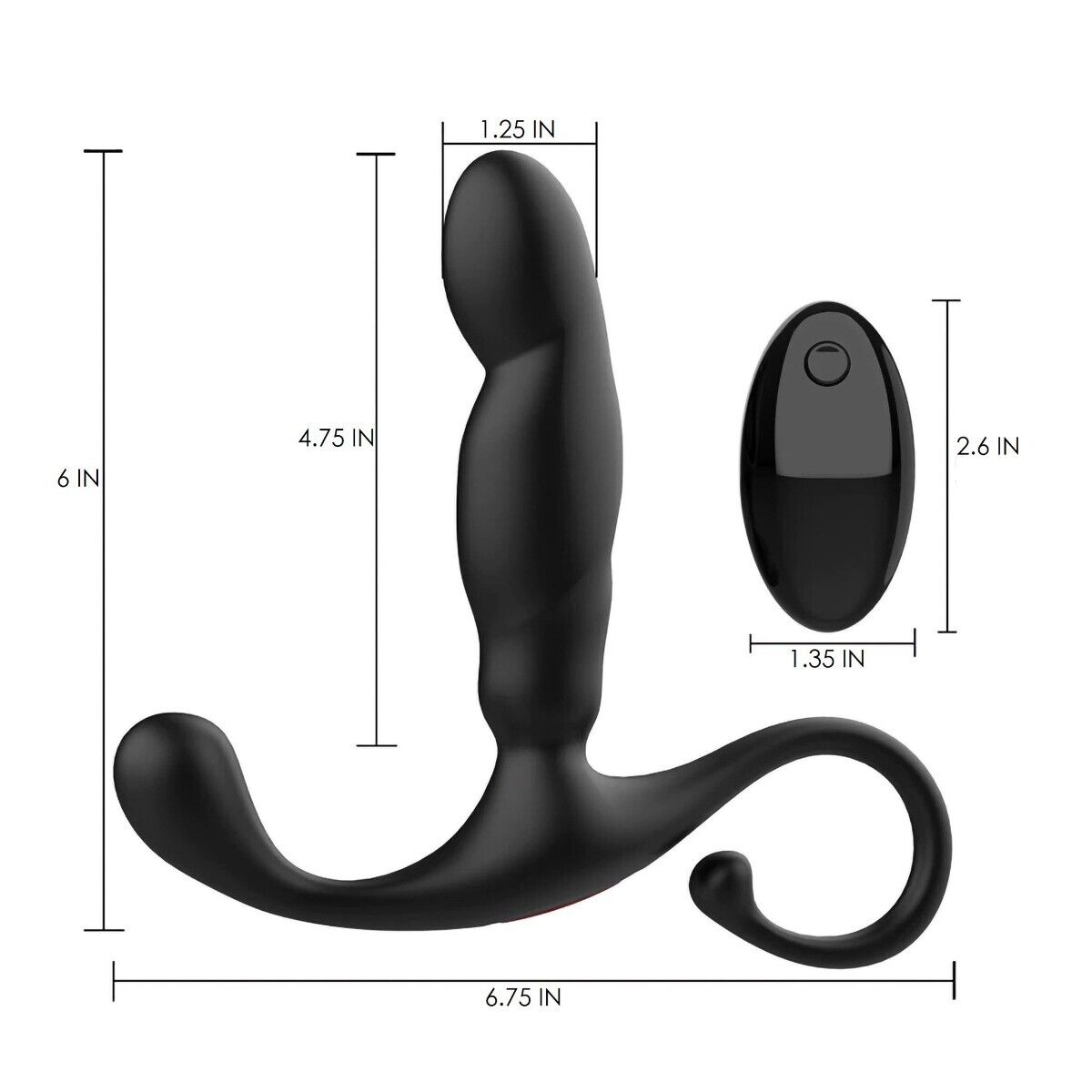 P-spot Prostate Massager Anal Stimulator Probe Vibrator Motion Fingering Tip