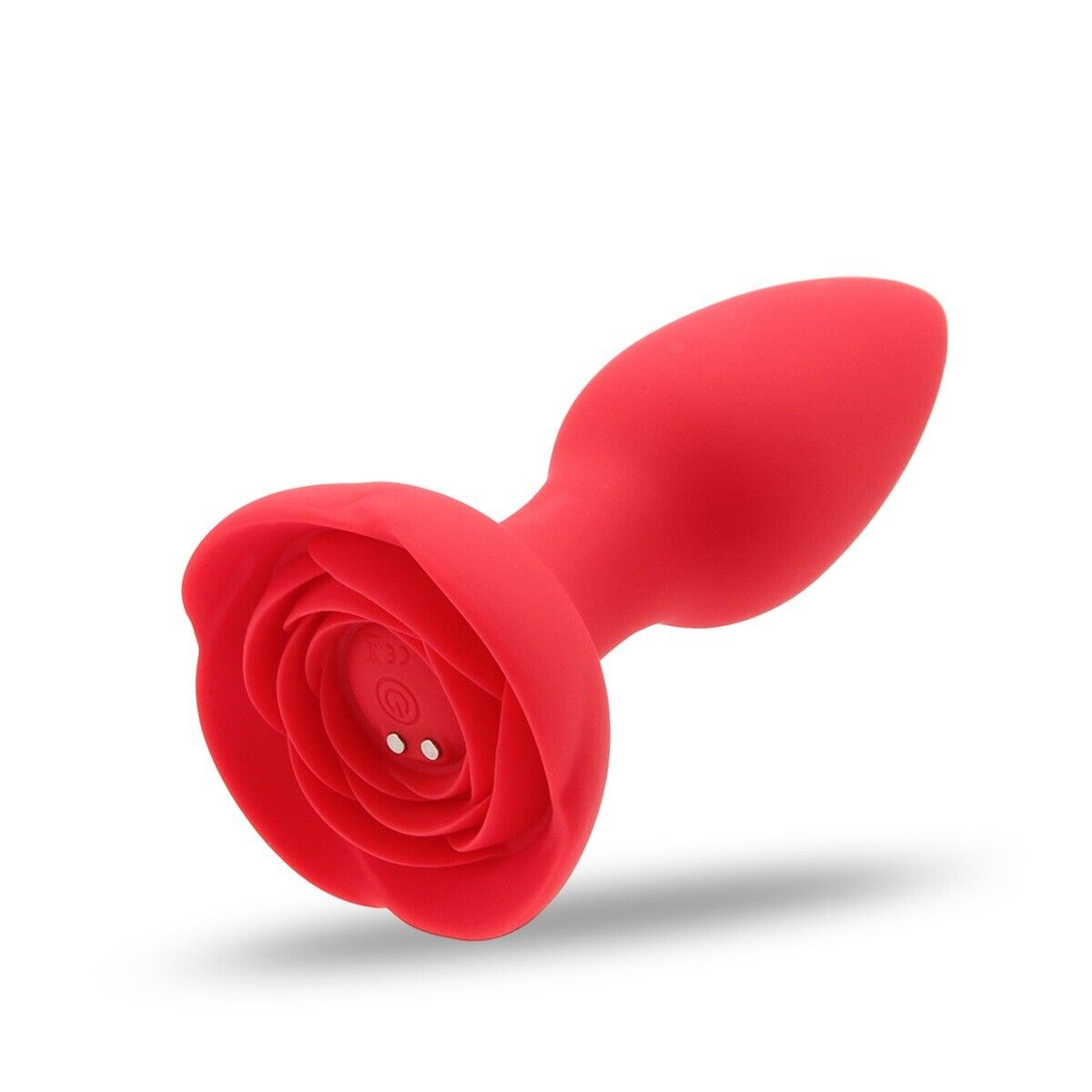 Red Rose Remote Control Vibrating Silicone Anal Butt Plug Vibrator Sex Toy