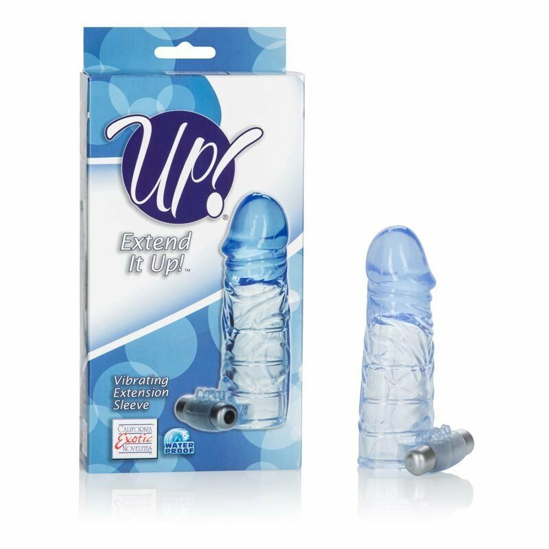 Extend it Up Vibrating Thicker Bigger Cock Penis Extension Sleeve Extender Cage