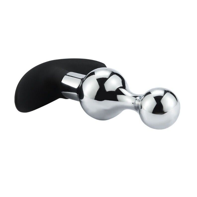 Wearable Metal Silicone Butt Plug Anal Plug Ass Stretcher Dildo Sex Toys