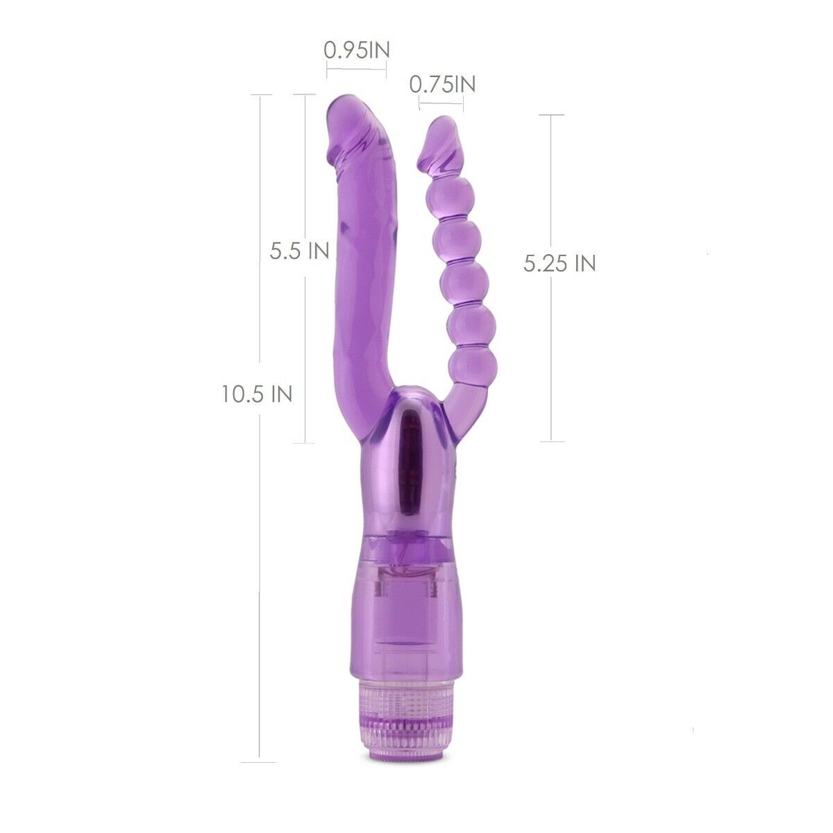 Vaginal Anal G-spot Dual Pleasure Double Penetration Vibrator Dildo DP Sex Toys