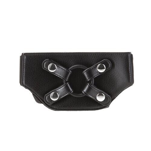 Faux Leather Vibrating Strap On Harness Accessory with O Ring Lebian Sex Toys