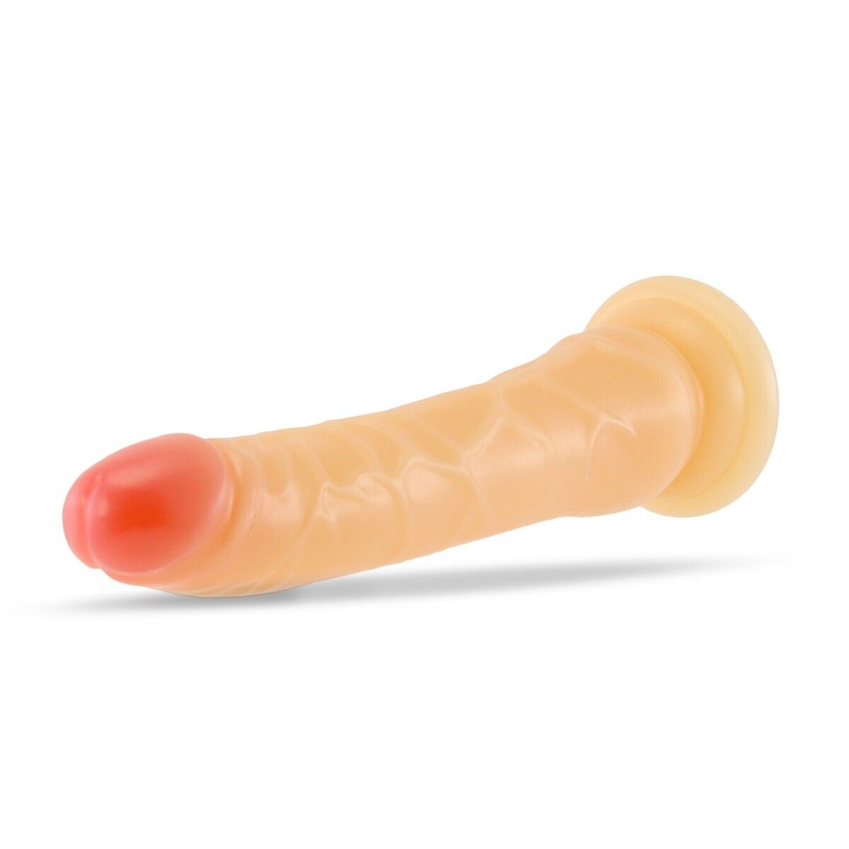 Soft Bendable 8.5" Realistic Anal G-spot Dildo Dong Hands-free Suction Cup