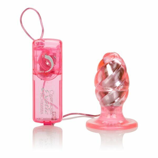 Pink Vibrating Jelly Anal Trainer Butt Plug Anal Play Sex Toy Vibe Vibrator