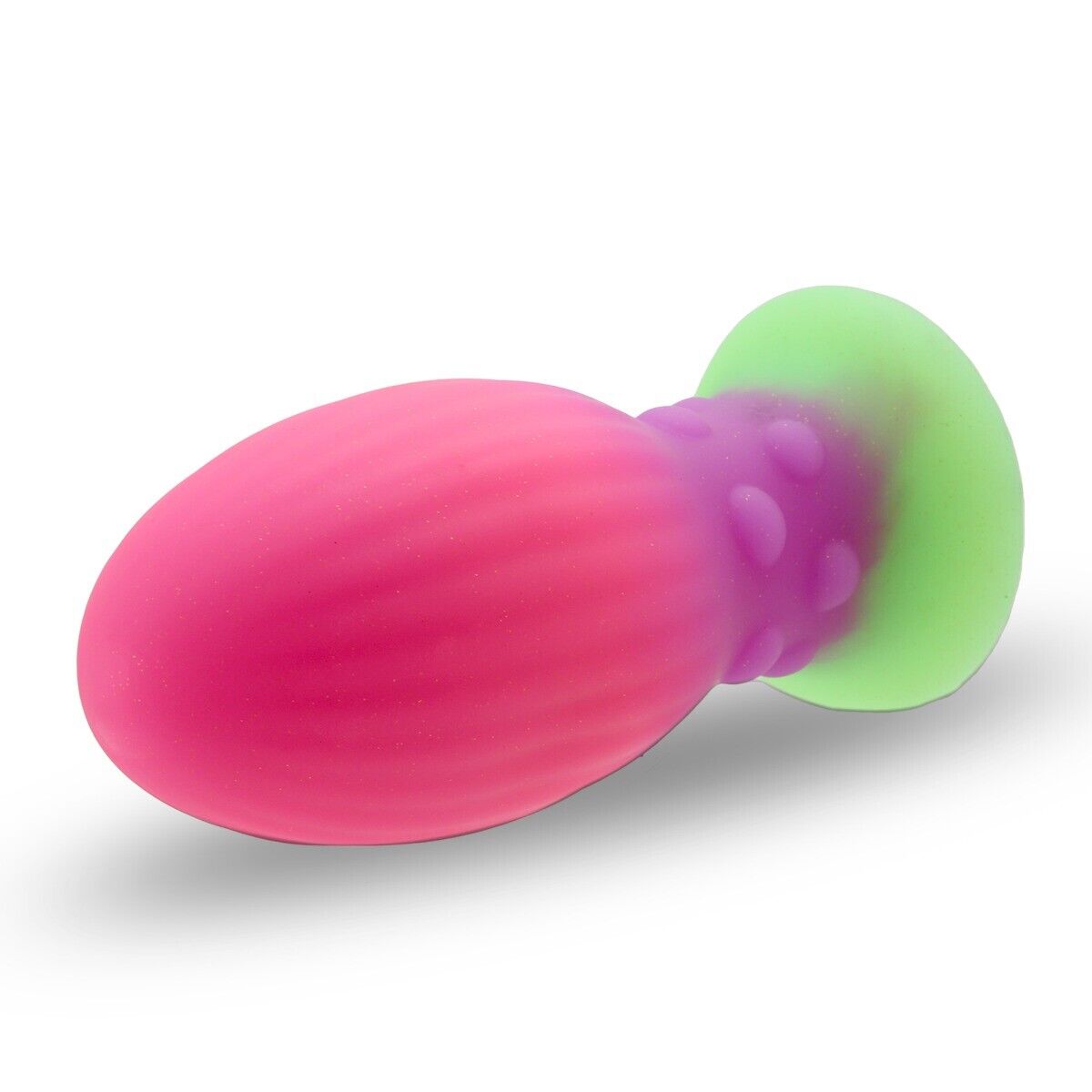 2Pk Glow in the Dark Silicone Anal Egg Butt Plug Trainer Combo Sex Toy