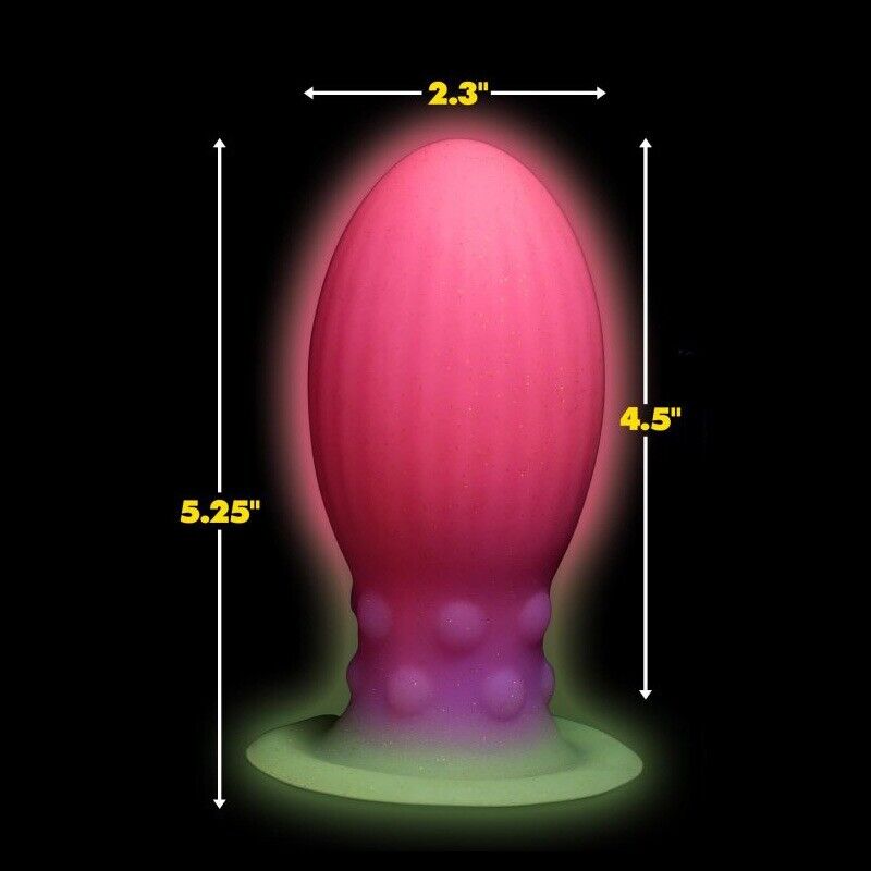 Glow in the Dark Silicone Thick Egg Anal Butt Plug Anal Stretcher Sex Toy