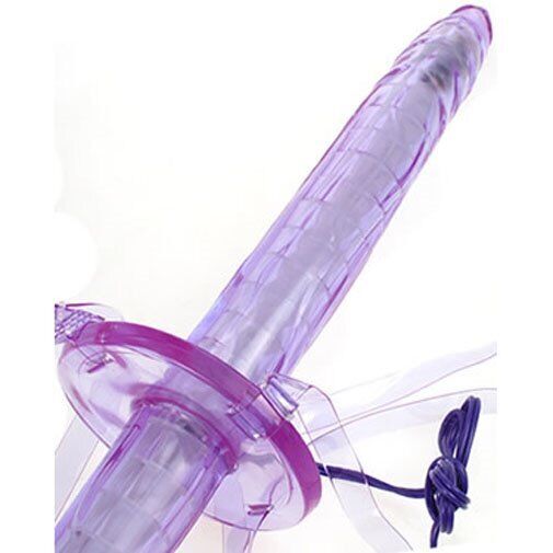 Vibrating Bendable Double Penetration Strap-on Dong Dildo Lesbian Sex-toys