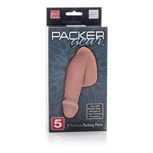 Black Packer Gear Packing Penis 5" Realistic Dildo Cock for Packing