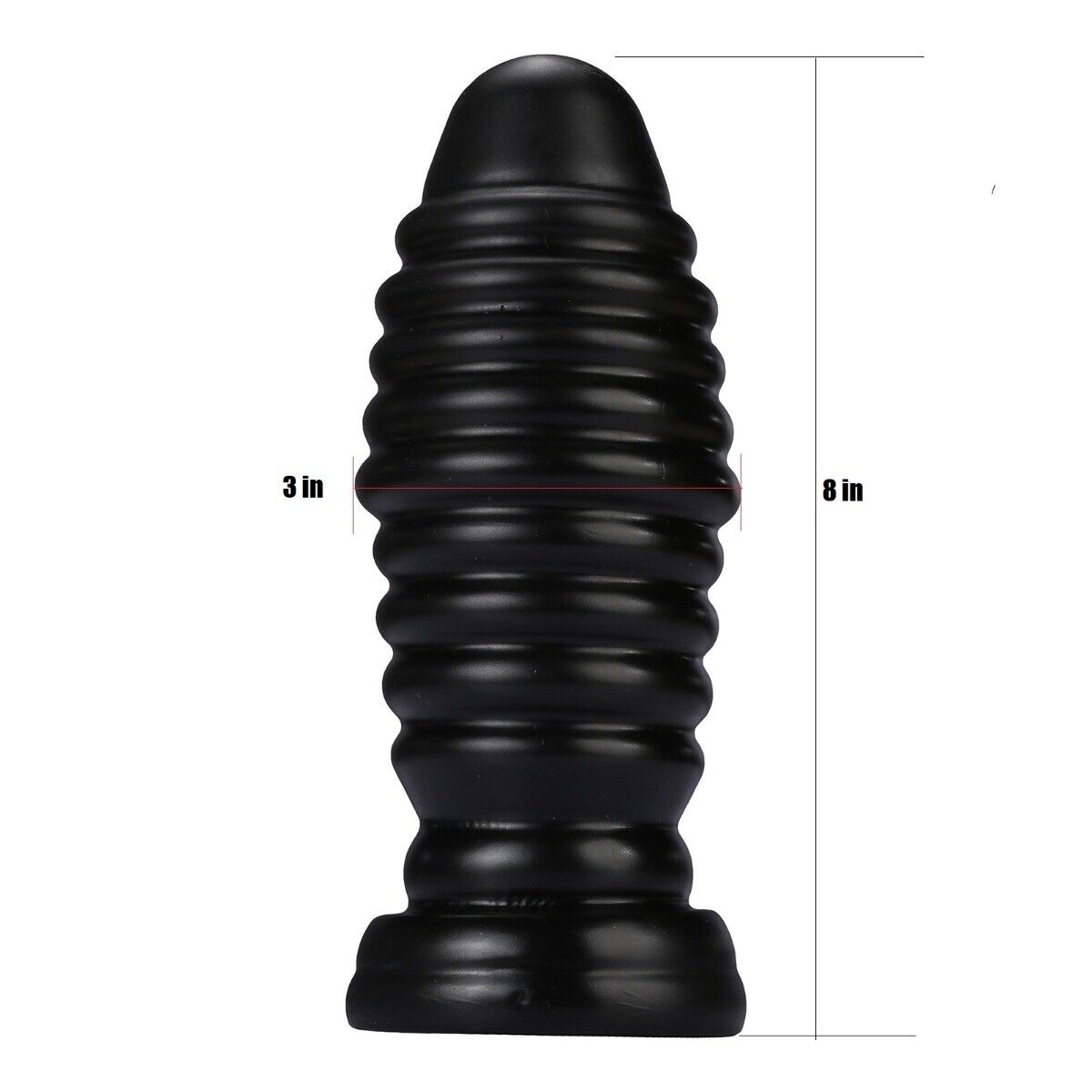 8" Huge Extra Large XXL Anal Plug Dildo Ribbed Butt Stretcher Anal Play Sex Toy