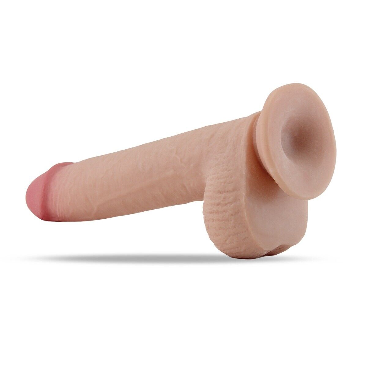 9" Bendable Realistic Soft Sliding Skin G-spot Anal Dildo Dong Suction Cup