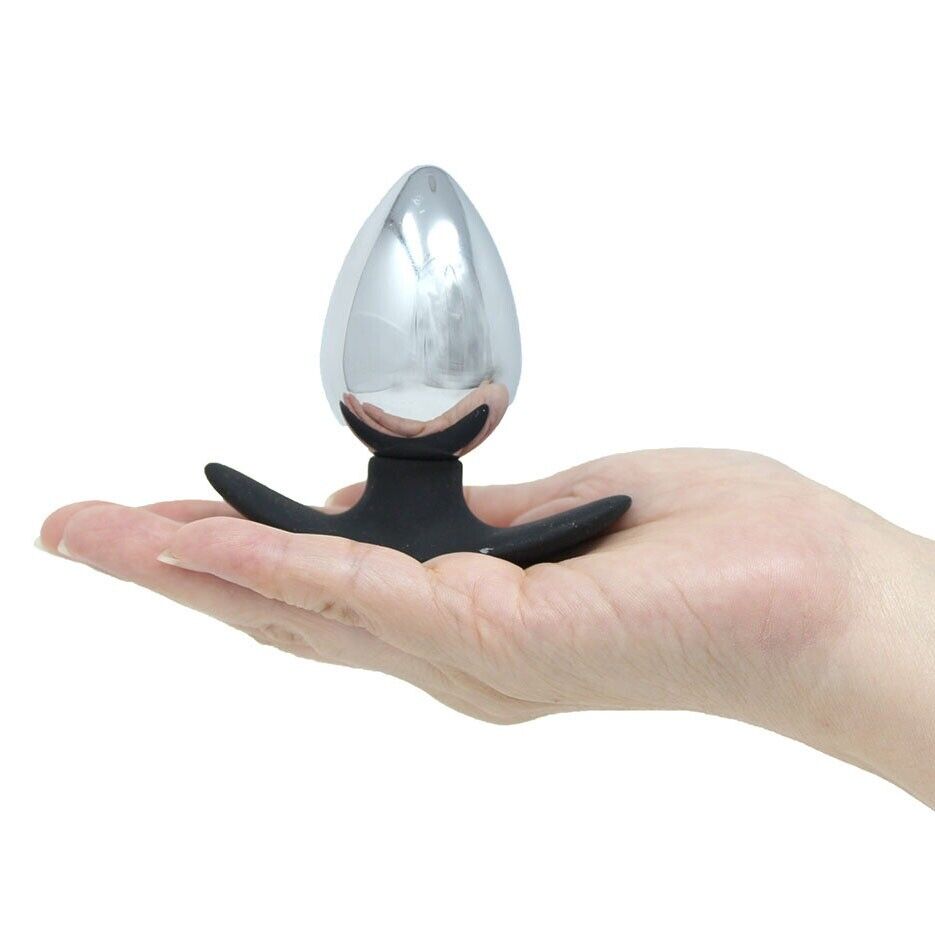 Wearable Metal Silicone Butt Plug Anal Plug Ass Stretcher Dildo Sex Toys