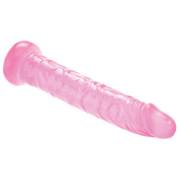 Adam & Eve Pink Jelly Flexible Slim Dildo Dong Realistic Vaginal Anal Butt Plug