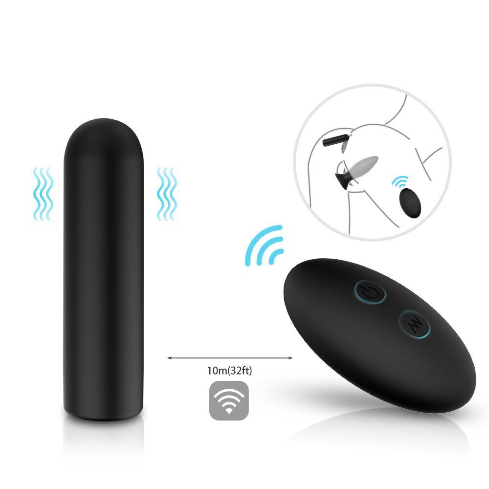 Wireless Remote Control Anal Trainer Butt Plug Vibe Sex Toys for Couples Men