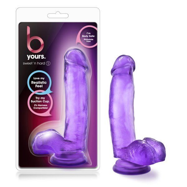 Realistic Jelly Dildo Dong Cock Balls Suction Cup Strap-on Harness Compatible