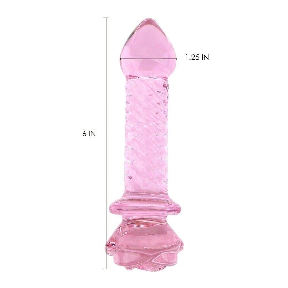 Pink Glass Anal Butt Plug Dildo Beads Anal Sex Toys for Men Women Couples